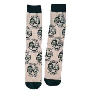 Cheech & Chong NWOT Face Graphic Print Fun Silly Socks Unisex